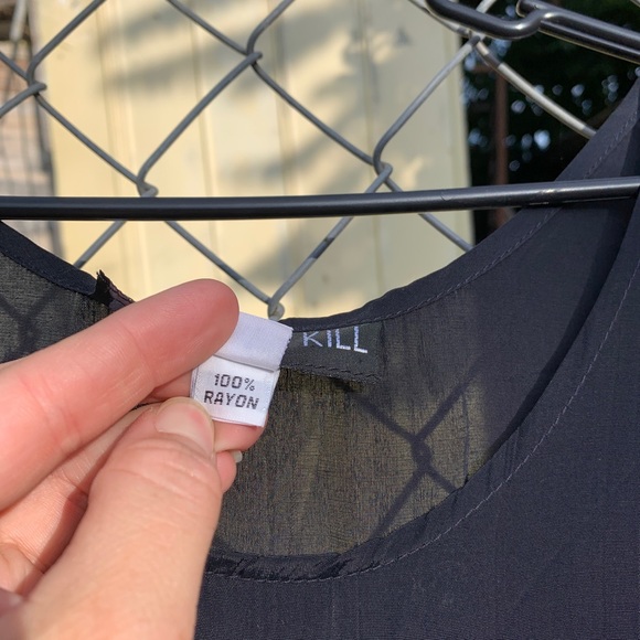 Vintage Jane Mohr DTK Black Rayon Dress - Picture 3 of 13